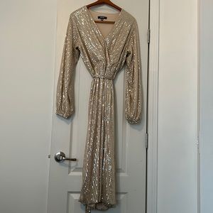 Champagne sequin dress size 10